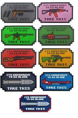 3D PVC Rubber Cute Rifle Gun Military Tactical Army Hook Patch Fastener Badge - Image 1 of 2