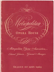 Metropolitan Opera Program - Annual Artists Christmas Party Dec 26, 1948 - Picture 1 of 3