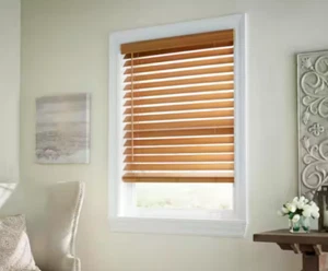 Home Decorators Collection Chestnut Cordless Premium Faux Wood blinds 26X48 - Picture 1 of 1