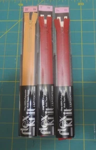 3 Vintage J&P Coats Flex Knit 100% Polyester Zippers 2 (9") Rust & 1 (20") Apric - Picture 1 of 3