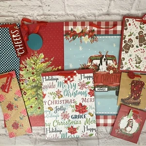 Pionierin Frau Weihnachten Urlaub Party Geschenktüte Paket 15-teiliges Set Bauernhaus Blumen - Bild 1 von 17