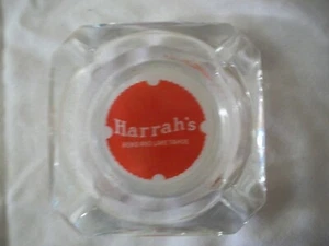 Harrah's Casino Reno and Lake Tahoe Square Glass Ashtray - Picture 1 of 3