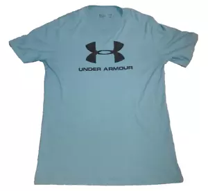 Under Armour Heat Gear Men's Large T-shirt Sports Wear Active Wear Blue - Foto 1 di 7