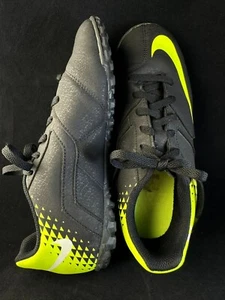 Nike Boys Youth Bombax Turf Soccer Cleats US Size 4 Neon Yellow Black White Shoe - Picture 1 of 17
