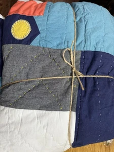 POTTERY BARN KIDS Jax Construction Full/Queen Quilt New - Picture 1 of 3