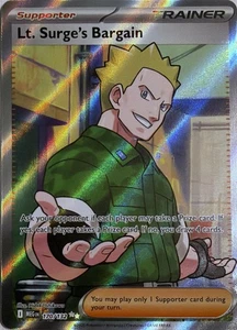 Pokemon TCG Lt. Surge's Bargain - 170/132 Holofoil ME01: Mega Evolution Ultra - Picture 1 of 2