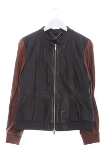 KAREN MILLEN Giacca in pelle Donna Giacca Taglia IT 48 nero-marrone stile casual - Foto 1 di 5
