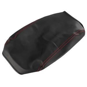 Leather Center Console Lid Armrest Cover Black Fit For Mitsubishi Pajero 2000-22 - Picture 1 of 5