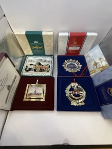 Lot 4 White House Christmas Ornaments 2001 2002 2003 + Capitol 2004 w/Box - Picture 1 of 7
