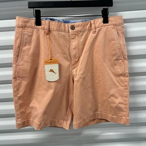 TOMMY BAHAMA Chino Shorts 36x8.5 Orange Resort Boracay Light Serape Classic Fit - Picture 1 of 13