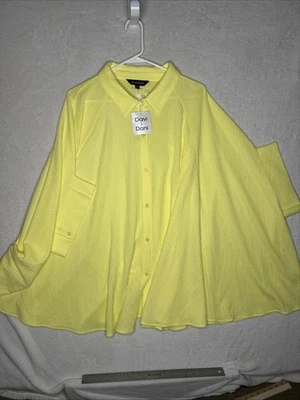 NWT Davi & Dani Woman’s Yellow Cape Coat 2XL - Image 1 of 4