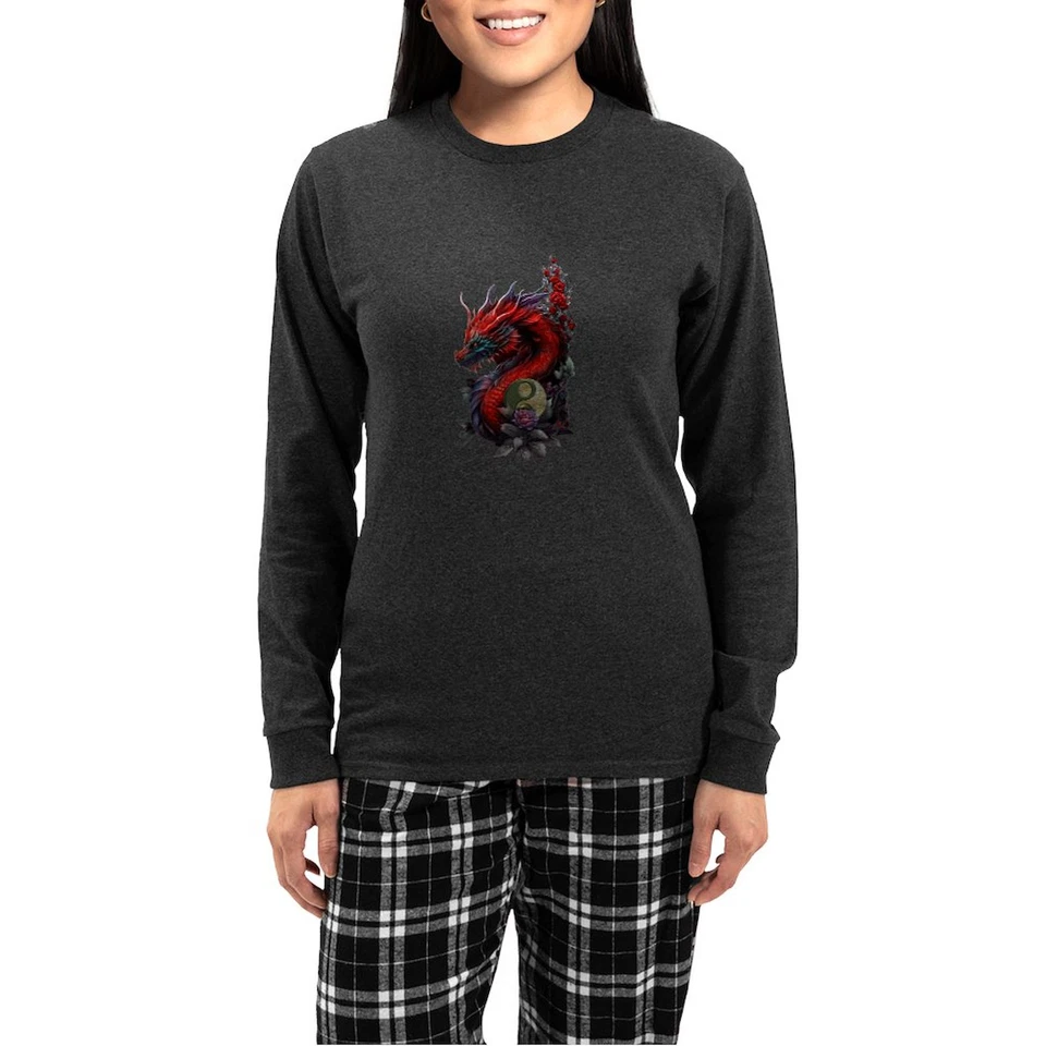 CafePress Maravilloso Dragón Chino Mujer Gris PJ (1178375953) Foto 1 de 4