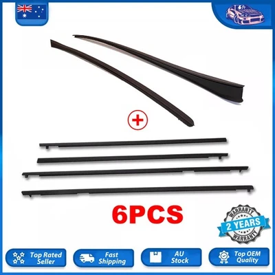 6PCS Outer Door Weather Window Rubber Seal For HOLDEN COMMODORE VE 2006-2013 AU - image 1 of 2