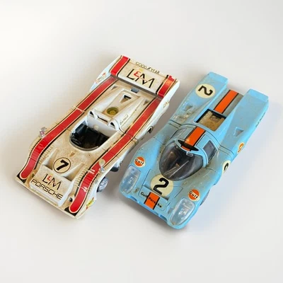 Vintage LOT OF 2 Solido L &M Porsche 917-10 Can-Am & 917 Gulf  1/43 Die Cast - Image 1 of 4
