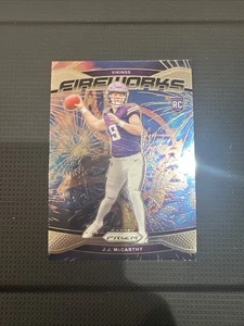 2024 Prizm JJ McCarthy Fireworks RC Rookie #18 Vikings - Picture 1 of 2