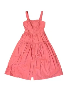 Neu mit Etikett Banana Republic 100 % Baumwolle ärmellos geknöpft Meer koralle Stufenkleid 4 - Bild 1 von 12