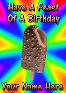 Feast Lolly Retro All Occasions Personalised Greeting Card Birthday PIDFEAST - Picture 1 of 1