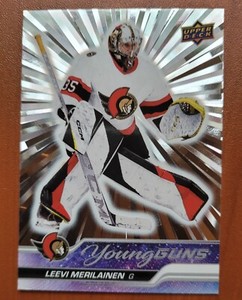 2023-24 Upper Deck Young Guns Leevi Merilainen Silver Outburst #247 Senators