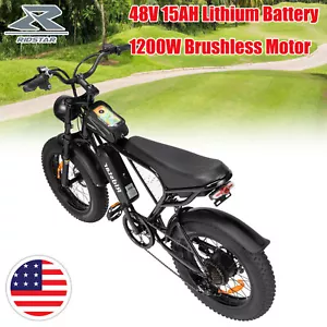 Ridstar 1200W Electric Bike 20" Fat Tire Electric Mountain Bike 48V 15Ah Battery - Picture 1 of 13