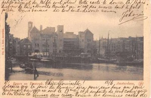 CPA PAYS BAS AMSTERDAM BEURS EN DAMRAK (dos non divisé) - Imagen 1 de 1