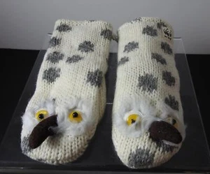 Guantes de animales búho nevado hechos a mano WWF Nitwits jóvenes/adultos (6+) GY15 - Imagen 1 de 12