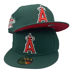 New Era Anaheim Angels 59FIFTY Fitted Hat Watermelon Pack 2010 ASG Patch 7 7/8 - Picture 1 of 6