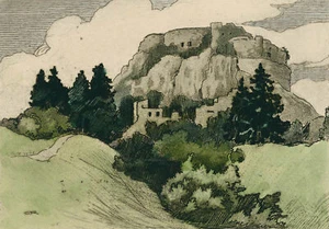 CARL RANG - Hohentwiel 1 - Radierung - um 1930 - Picture 1 of 2