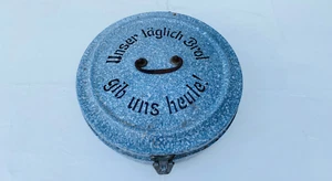 Antike Runde emailierte Brotdose aus Uromas Zeiten sucht neue Liebhaber um 1920 - Bild 1 von 11