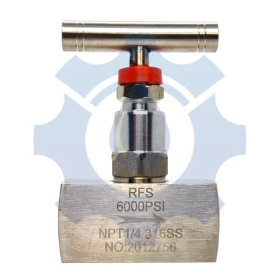 Stainless Steel 316 Straight Needle Valve, 3/4" NPTF Connection, up to 6000 PSI - Image 1 of 3