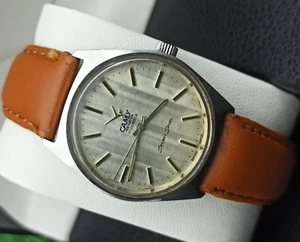 RARE CAMY SEVEN SEAS WATCH MANUAL & SILVER DIAL SWISS MEN TRUE VINTAGE - Picture 1 of 22