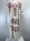 Vintage Mexican Embroidered Dress Sz L? READ Kaftan Midsommer Style Boho Long