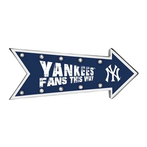 NY New York Yankees Arrow Marquee Sign - Light Up - Room Bar Decor NEW 18"  - Picture 1 of 1