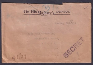 c.1949 GOLD COAST OHMS SECRET to Accra Very Good Used - Picture 1 of 2