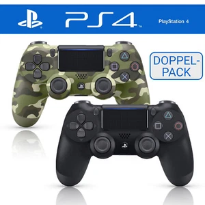 Zwei 2x PlayStation ORIGINAL Dualshock 4 PS4 Wireless Controller GamePad 🎮🟢⚫️✅ - Bild 1 von 8