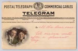 Cables comerciales telegrama telégrafo postal antiguos vintage 1910 - Imagen 1 de 2