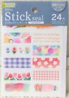 Kyowa Film Stick Sticker 24 Watercolor Pattern Pink Flower Tulip 2023 MADE JAPAN