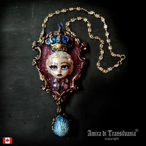 Luxury Necklace Royal Jewellery Pendant Art Nouveau Belle Epoque Prince Charming - Picture 1 of 24