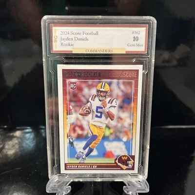 2024 Score Football Jayden Daniels Rookie #302 GEM MINT 10 - Image 1 of 2