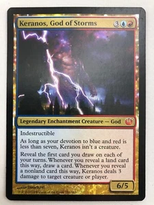 Keranos, God of Storms x1 * FOIL * MTG Journey Into Nyx 1x Magic Ex Light Play - Picture 1 of 7