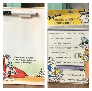 Lot 2 Vintage Maxine Dry Erase Memo Board + Workplace Magnetic Pack NEW Hallmark - Picture 1 of 3