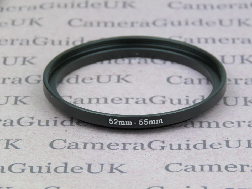 52mm to 55mm 52mm-55mm Stepping Step Up Filter Ring Adapter - Image 1 of 2