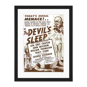 The Devils Sleep Bennies Phenos Drugs 1950'S Framed Wall Art Print 18X24 In - Picture 1 of 17