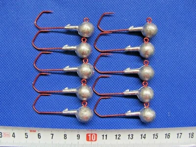 10 VMC 5150 RD RUNDKOPF JIGKÖPFE GR. 3/0  HAKEN FÜR GUMMIFISCHE KOPYTO TWISTER - Bild 1 von 3