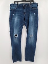 Mavi Jake Slim Leg Jeans Mens Adult Size 29x31 Blue Denim Skinny Distress Cotton