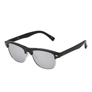 Black Silver Kids Childrens Sunglasses Classic Half Rim Girl Boy Shades Glasses - Picture 1 of 12