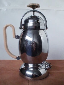 VULCAN 1 Liter elektrische Kaffeemaschine aus Stahl und weißem Kunststoffgriff - Bild 1 von 1