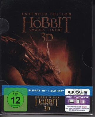 2D+3D Blu-Ray: Der Hobbit - Smaugs Einöde *Extended Edition* Steelbook - Bild 1 von 2