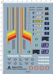Kit calcomanía de agua modelo coche carreras deportivo remolque camión intercooler Volvo F12 1/24 - Imagen 1 de 1