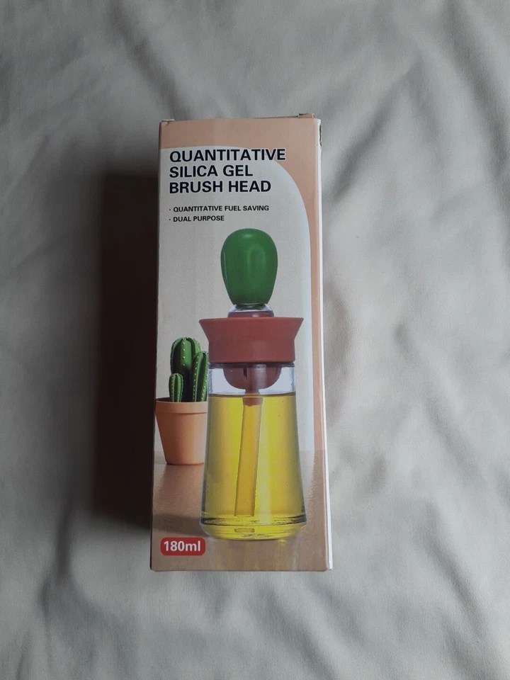 Glass Olive Oil Dispenser Glass Bottle with Silicone Brush Baster Dropper NEW - Image 1 of 4