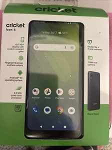 Cricket Wireless Icon 5, 32GB, 3GB RAM, Black Pearl - Prepaid Smartphone - Picture 1 of 2